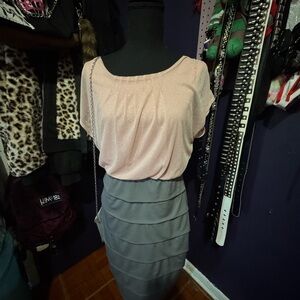 Elegant Pink and Gray Women's Skirt